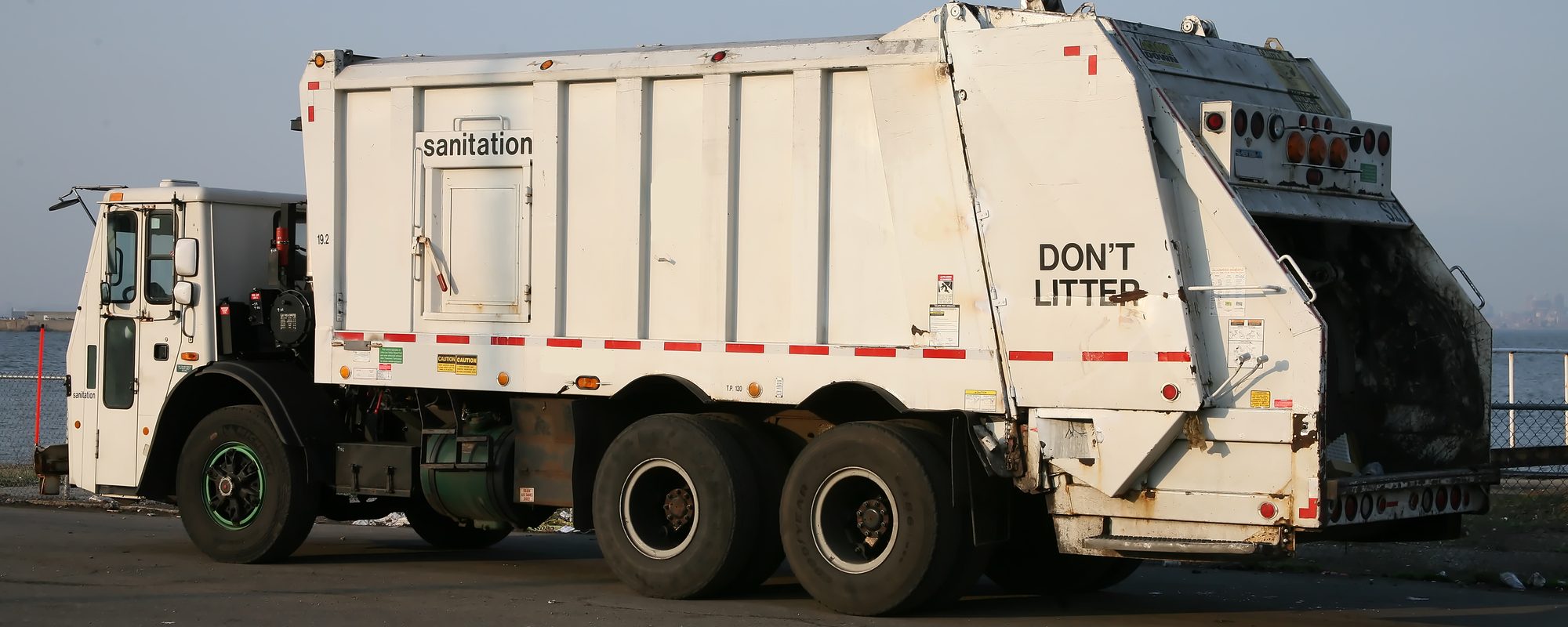 White Garbage Truck